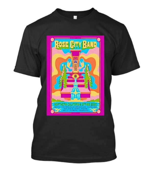 Rose City Band Northern California Spring 2026 Santa Cruz Hopmonk May 14 16 17 Forest Stream Psychedelic T-Shirt