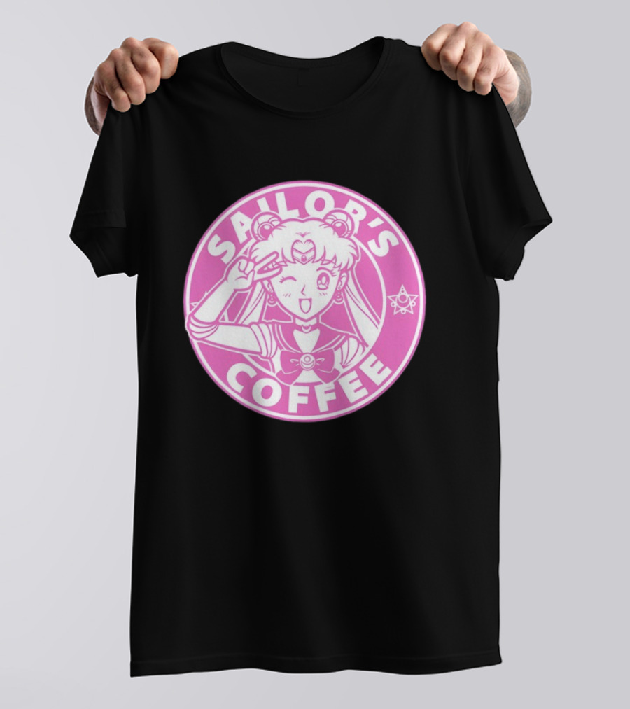 Sailor's Coffee Pink Winking Moon T-Shirt