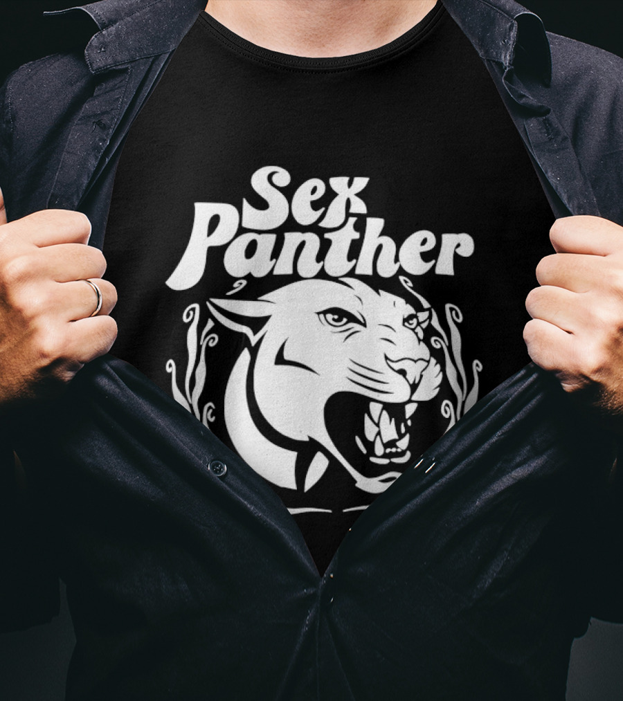 Sex Panther Anchorman Panther Head Motif T-Shirt