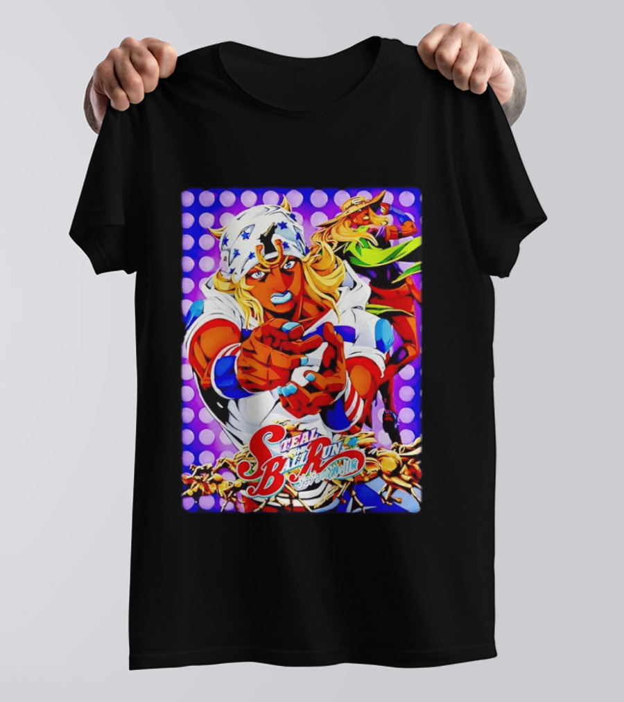 Steal Ball Run Anime JoJo's Bizarre Adventure Colorful Manga T-Shirt