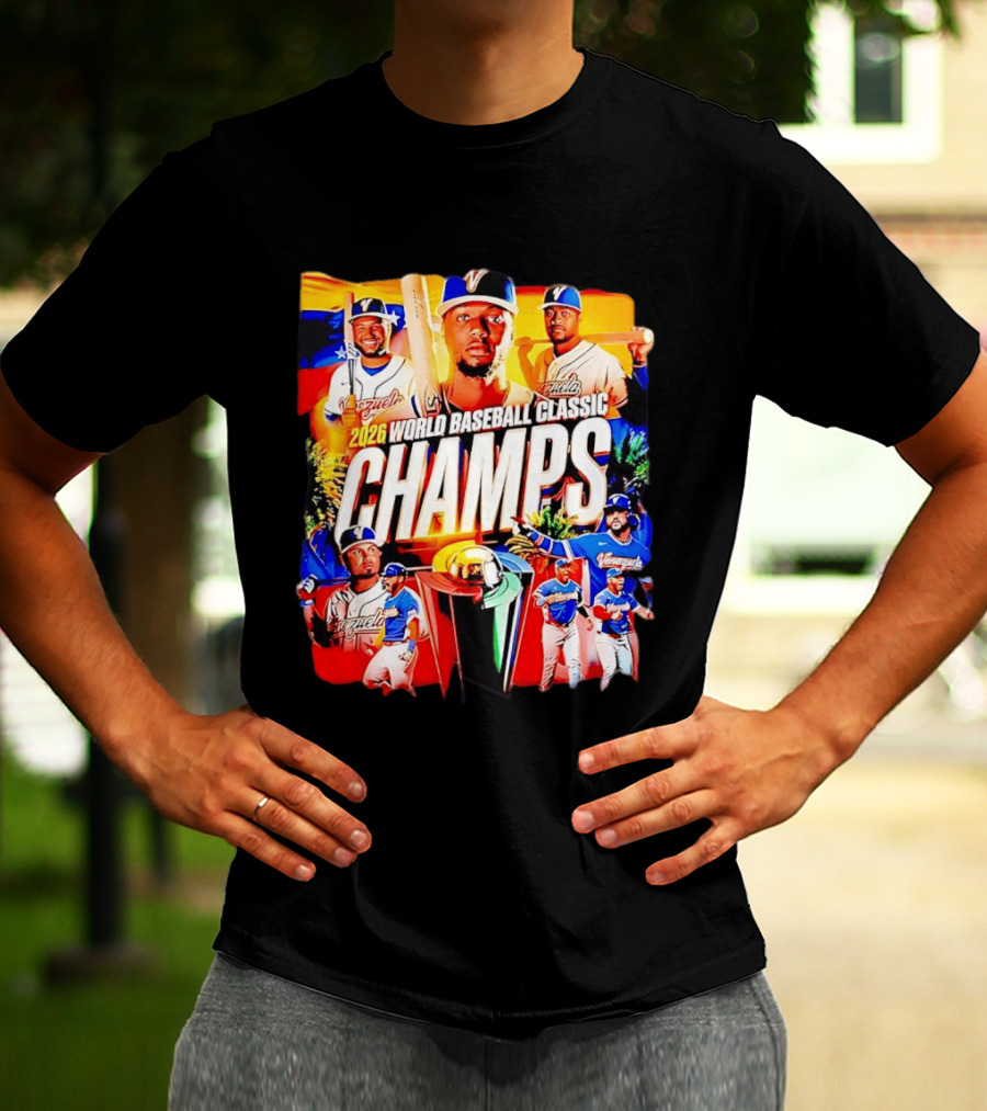 2026 Venezuela World Baseball Classic Champions Victory Celebration T-Shirt