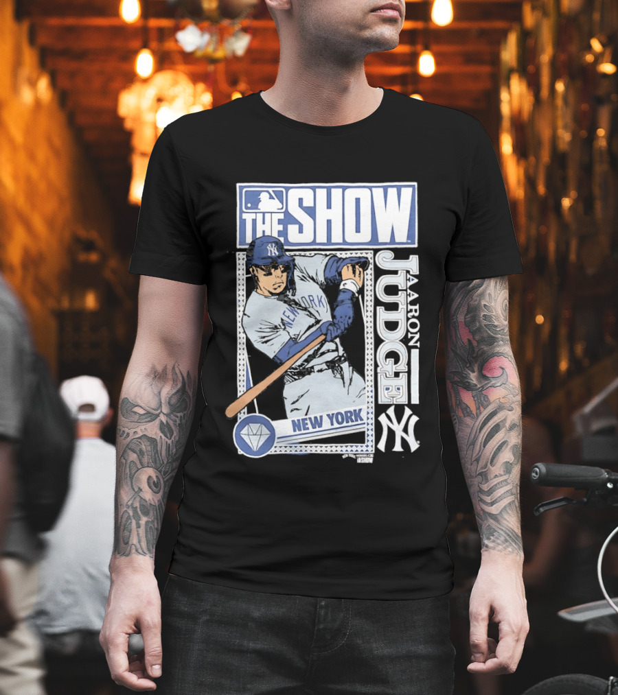 MLB The Show Caricature Aaron Judge 99 New York Yankees T-Shirt