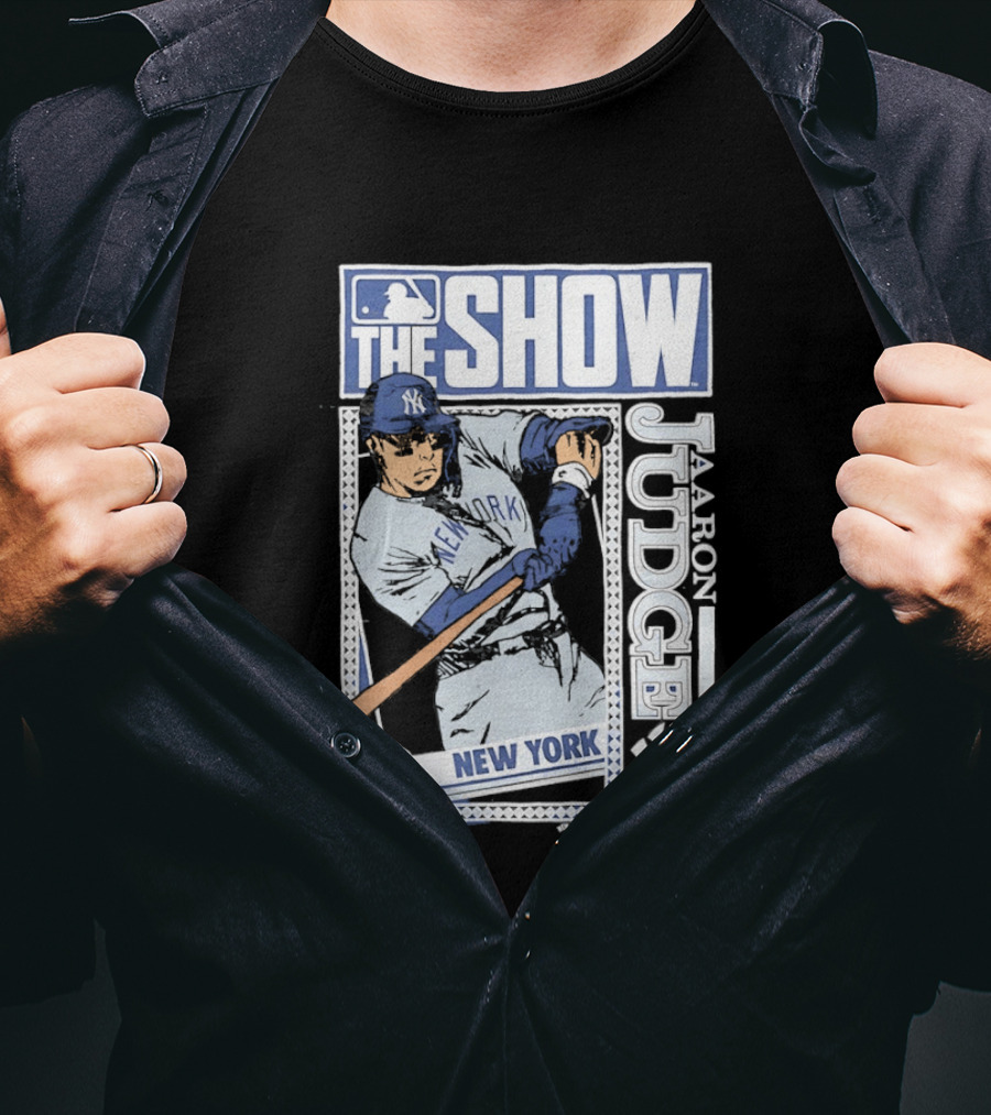 MLB The Show Caricature Aaron Judge 99 New York Yankees T-Shirt