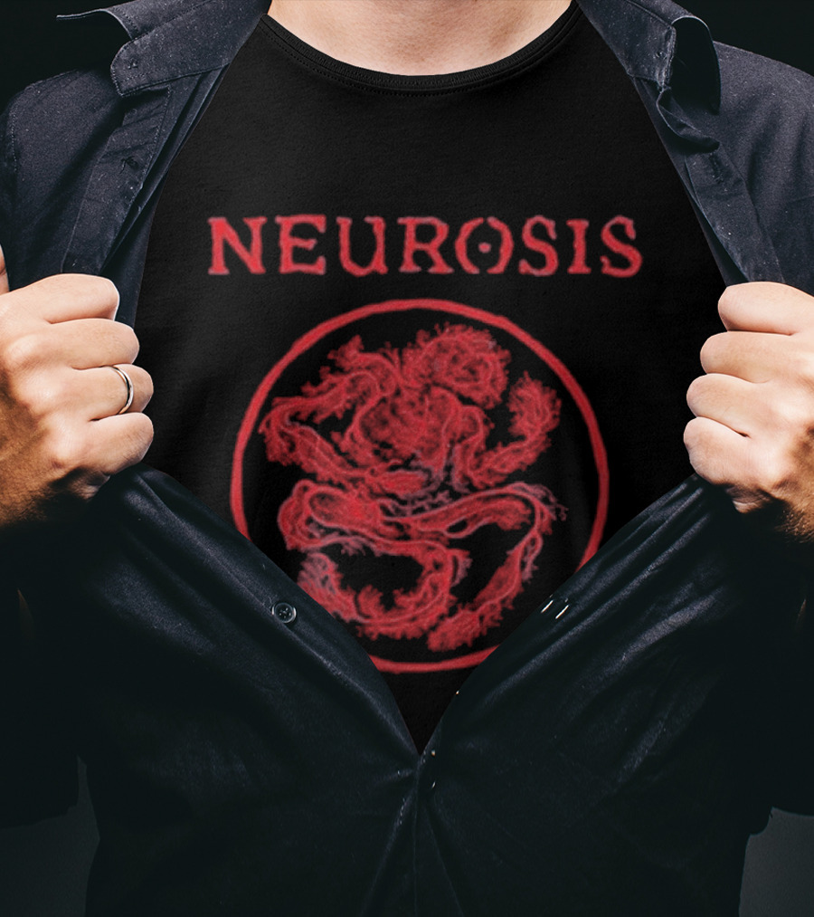 NEUROSIS Nerve Body Red Circle T-Shirt