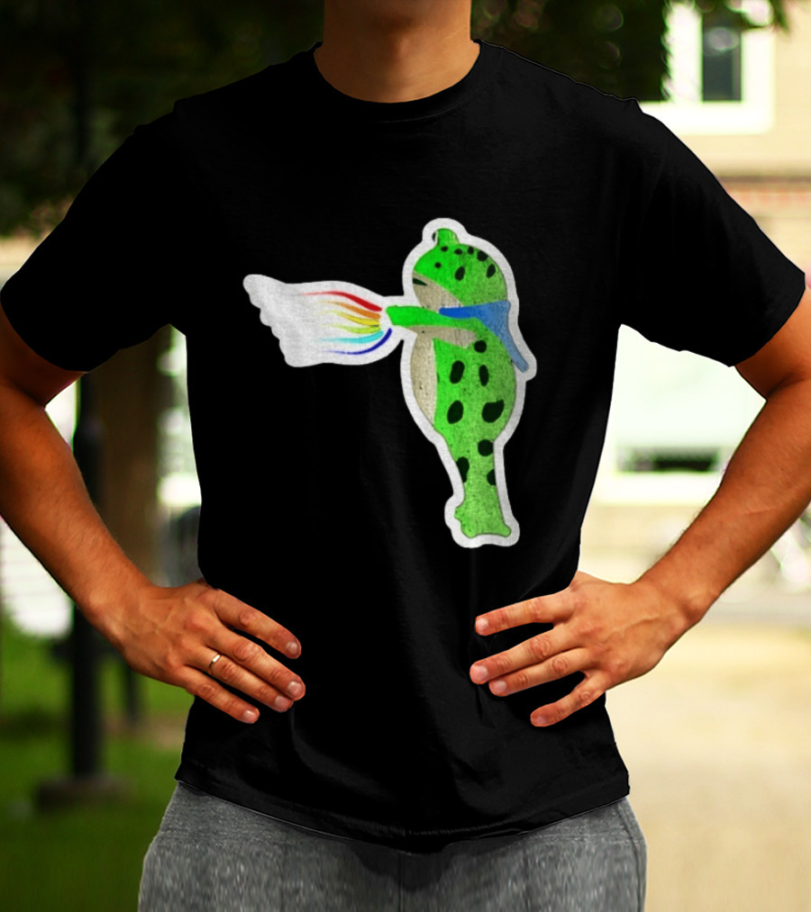 Portland Frog Holding Rainbow Flag LGBT Pride Anti Maga Protest T-Shirt