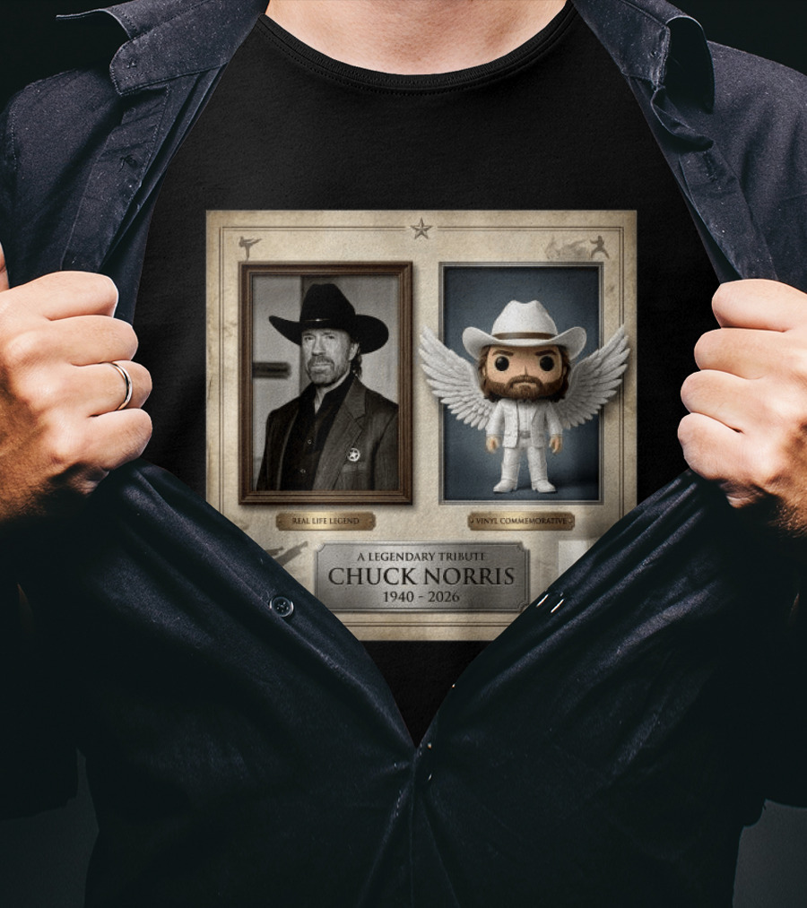 A Legendary Tribute Chuck Norris Real Life Legend Vinyl Commemorative 1940 2026 T-Shirt