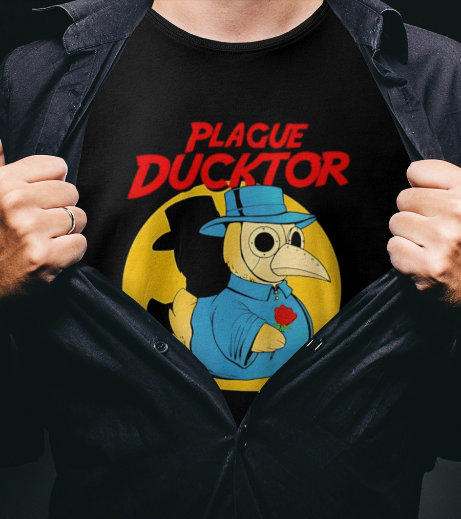 Plague Ducktor Holding Rose Doctor Costume Duck T-Shirt
