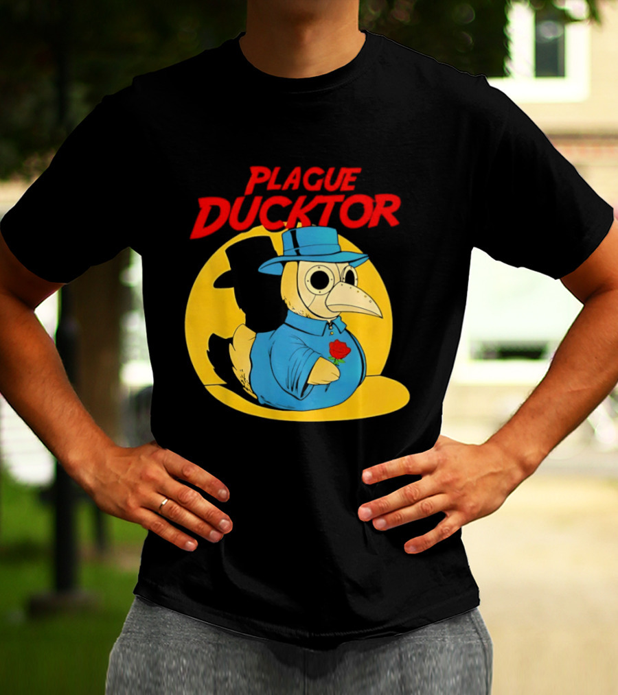 Plague Ducktor Holding Rose Doctor Costume Duck T-Shirt
