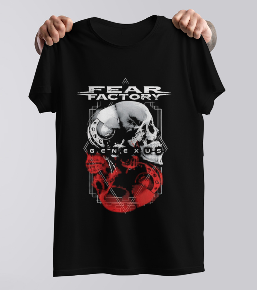 Fear Factory Genexus Skulls Art Metal Band T-Shirt