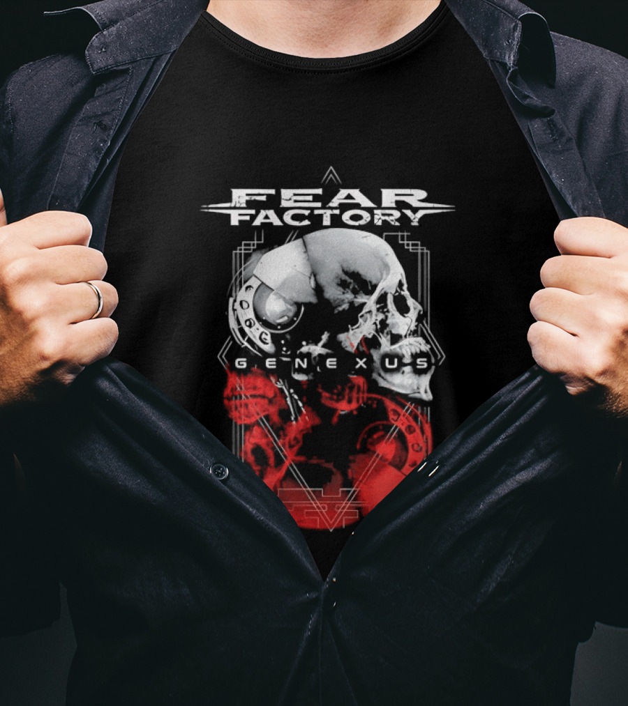 Fear Factory Genexus Skulls Art Metal Band T-Shirt