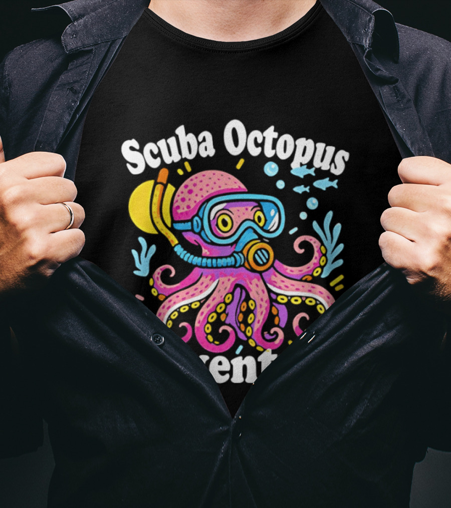 Scuba Octopus Adventure Snorkeling Deep Sea Journey T-Shirt