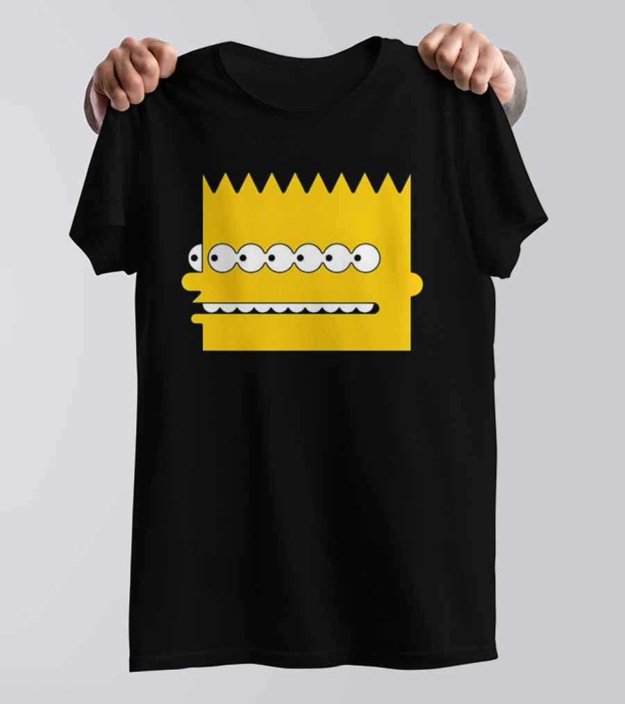 Simps Multi Mult Bart Yellow Silhouette Cartoon Eyes T-Shirt