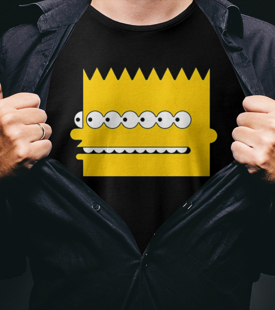 Simps Multi Mult Bart Yellow Silhouette Cartoon Eyes T-Shirt