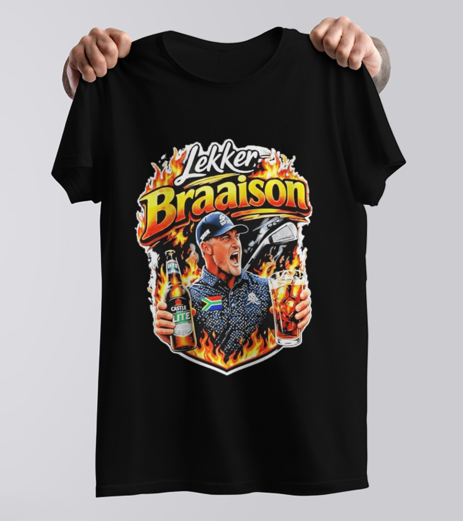 Lekker Braaison Bryson DeChambeau Castle Lite South Africa Golf T-Shirt