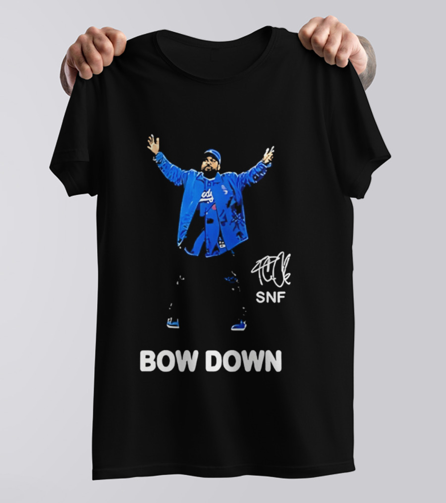 Los Angeles Dodgers Bow Down Ice Cube SNF T-Shirt