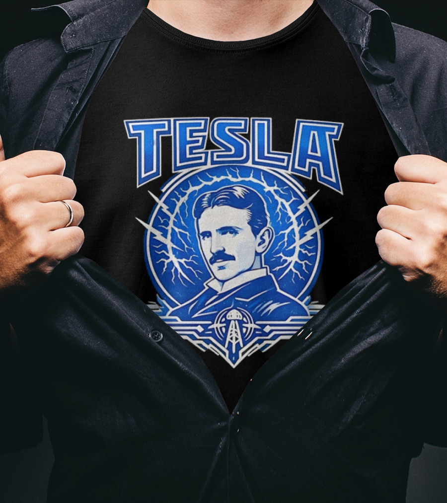 Tesla Master Of Lightning Nikola Leading Electrical Innovations T-Shirt