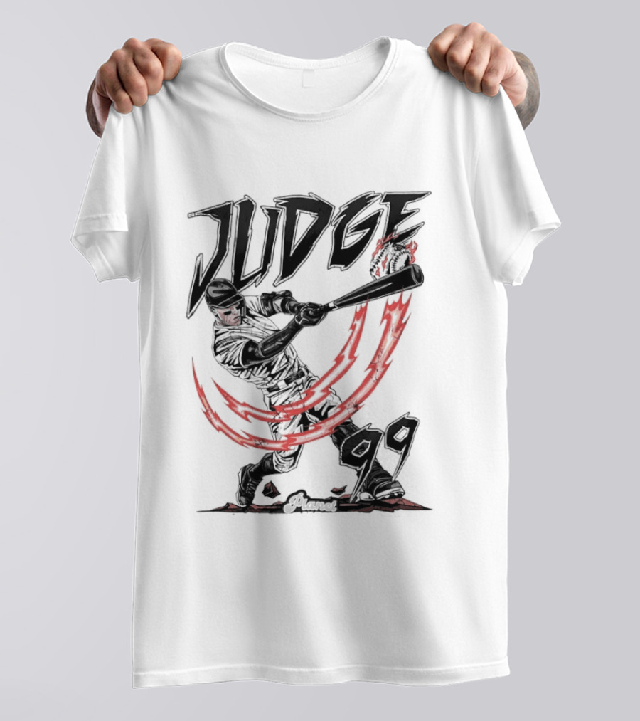 Aaron Judge 99 Yankees Baseball Power Swing Flame T-Shirt