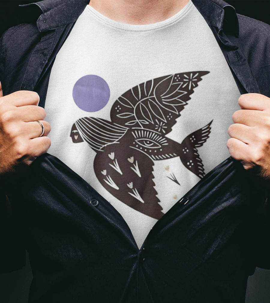 May Our Daughters Become Ungovernable Bird Floral Sun Hearts T-Shirt