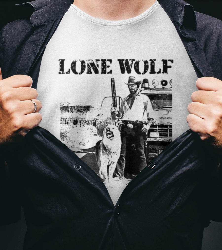 Chuck Norris Lone Wolf McQuade Vintage Action Scene T-Shirt