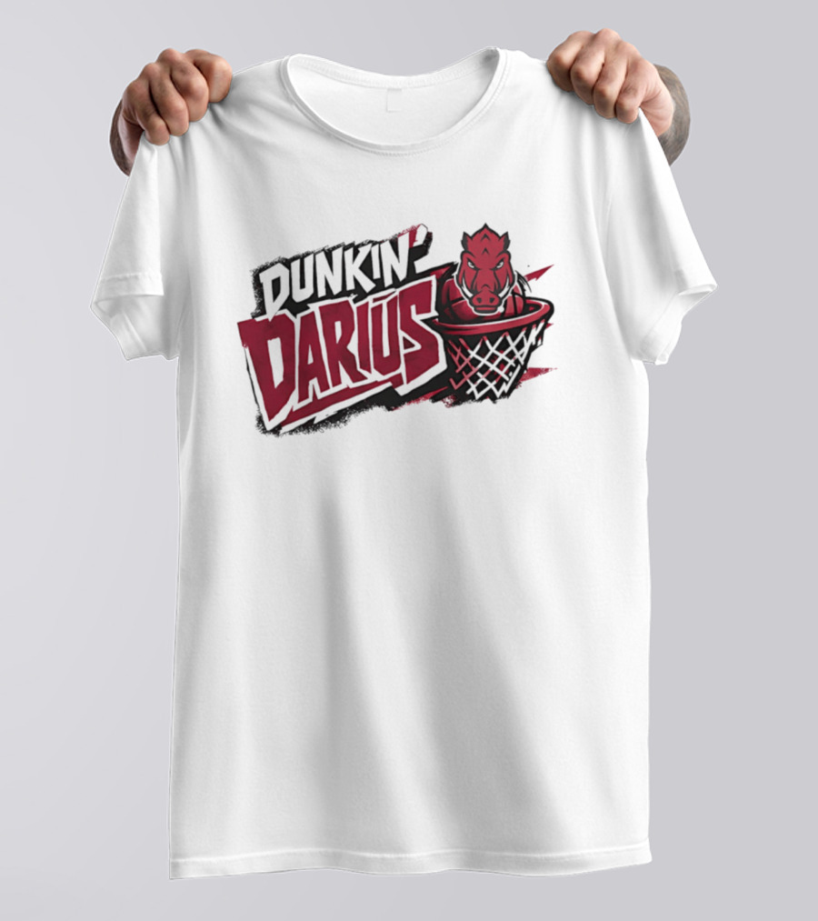 Darius Acuff Jr Arkansas Razorbacks Dunkin Darius Basketball Hoop T-Shirt