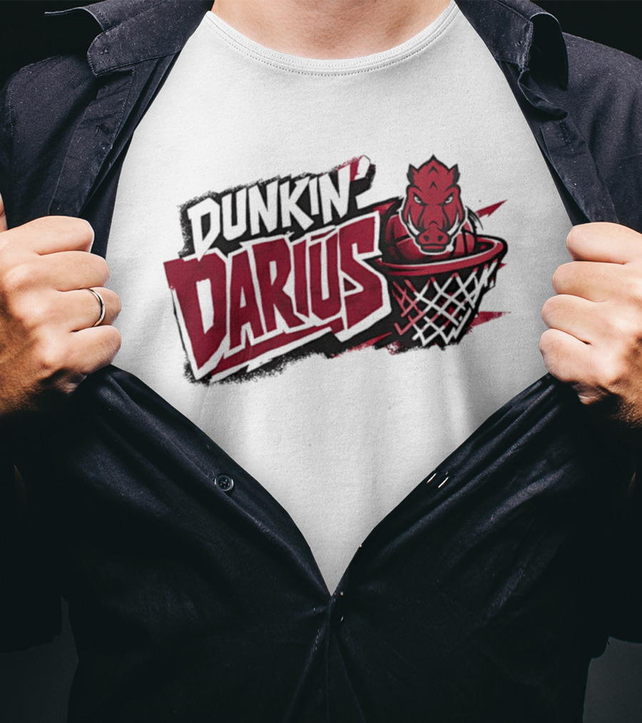 Darius Acuff Jr Arkansas Razorbacks Dunkin Darius Basketball Hoop T-Shirt