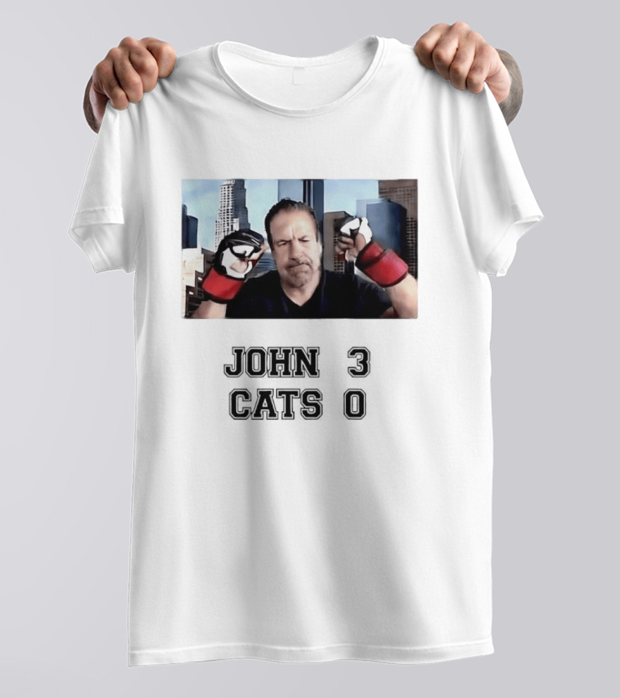 John Melendez Boxing Style Victory John 3 Cats 0 T-Shirt