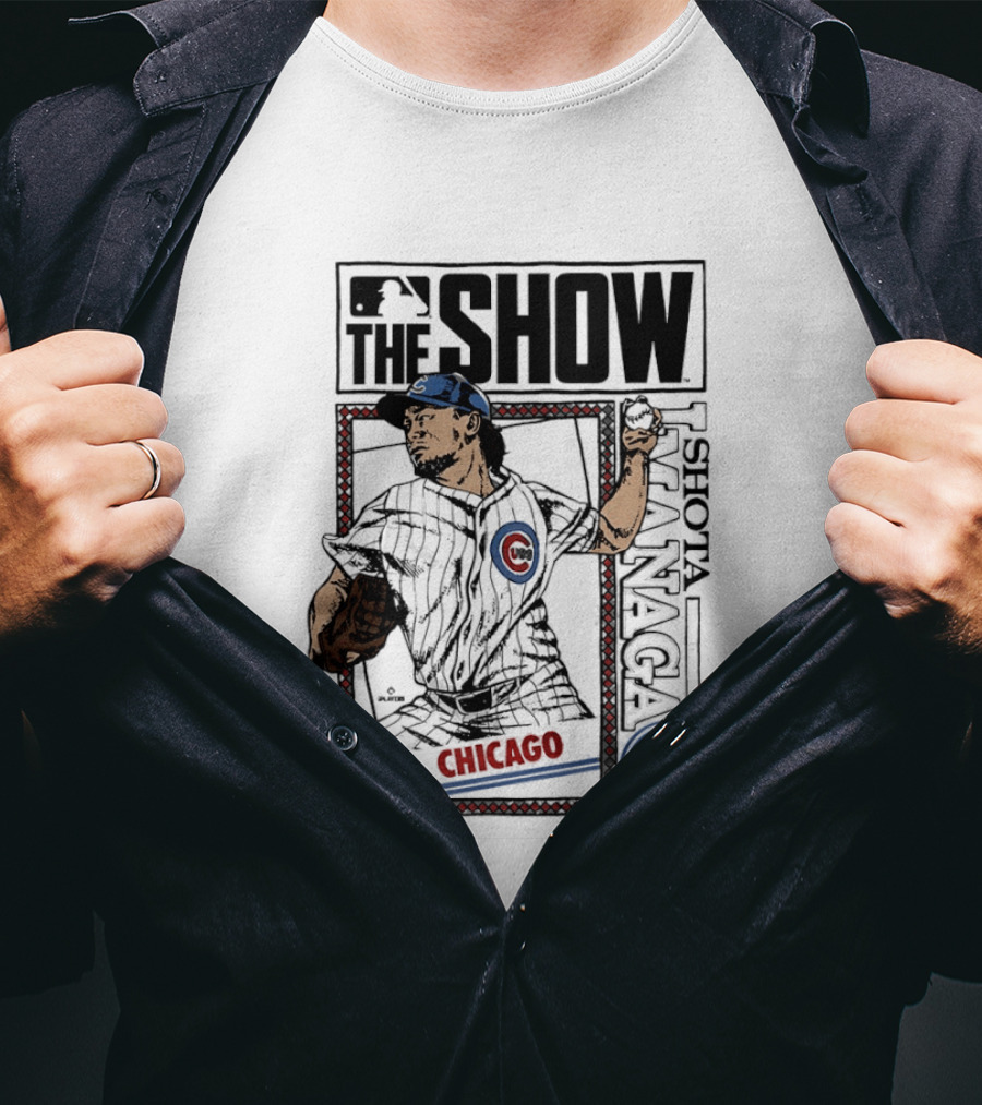 MLB The Show Shota Imanaga 18 Chicago Cubs Caricature T-Shirt