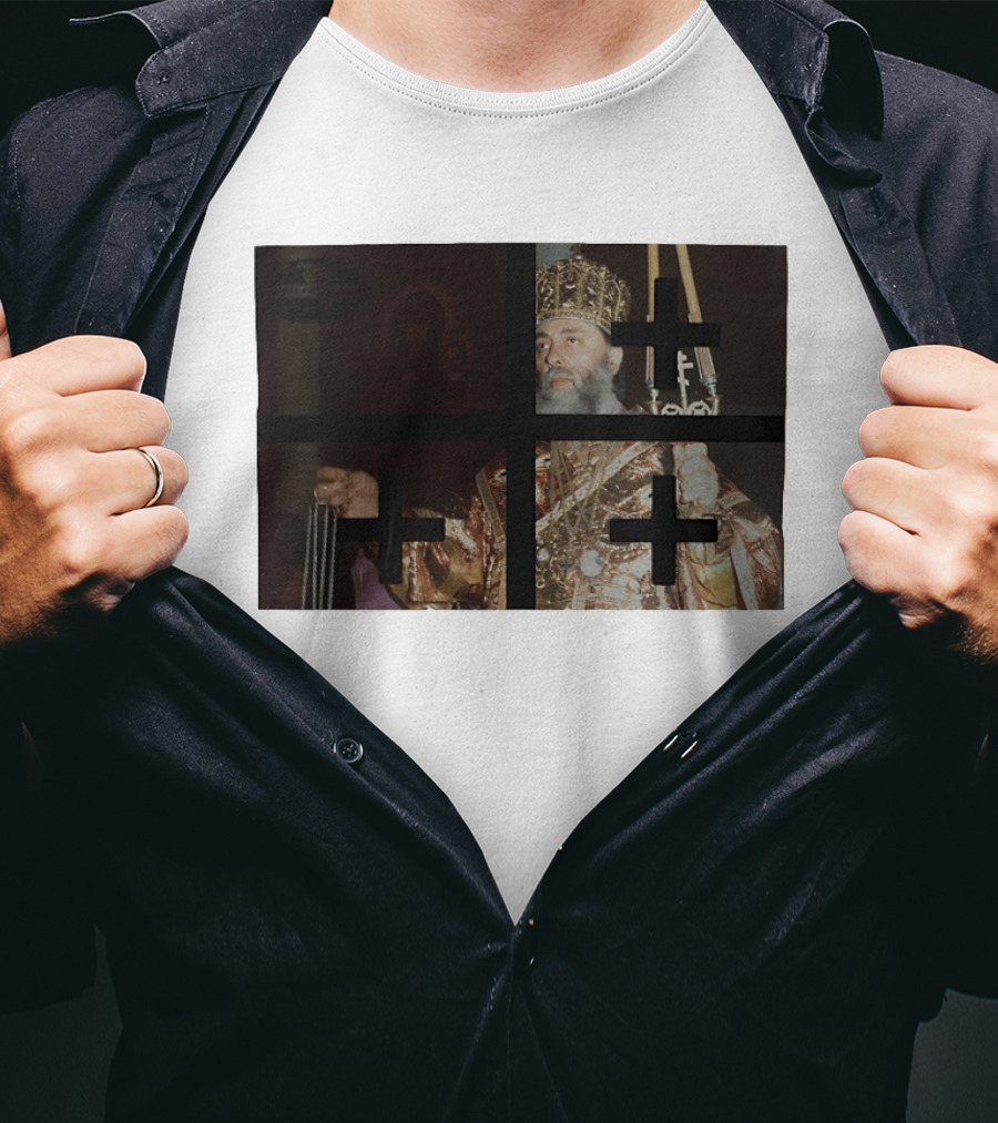 Georgian Orthodox Priest With Traditional Liturgical Garb And Crosses T-Shirt