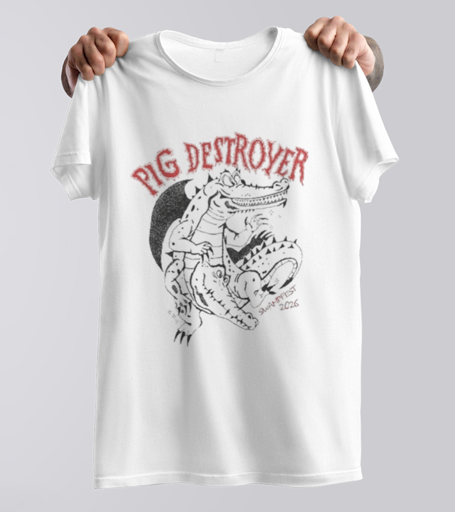 Pig Destroyer Swampfest Alligator T-Shirt