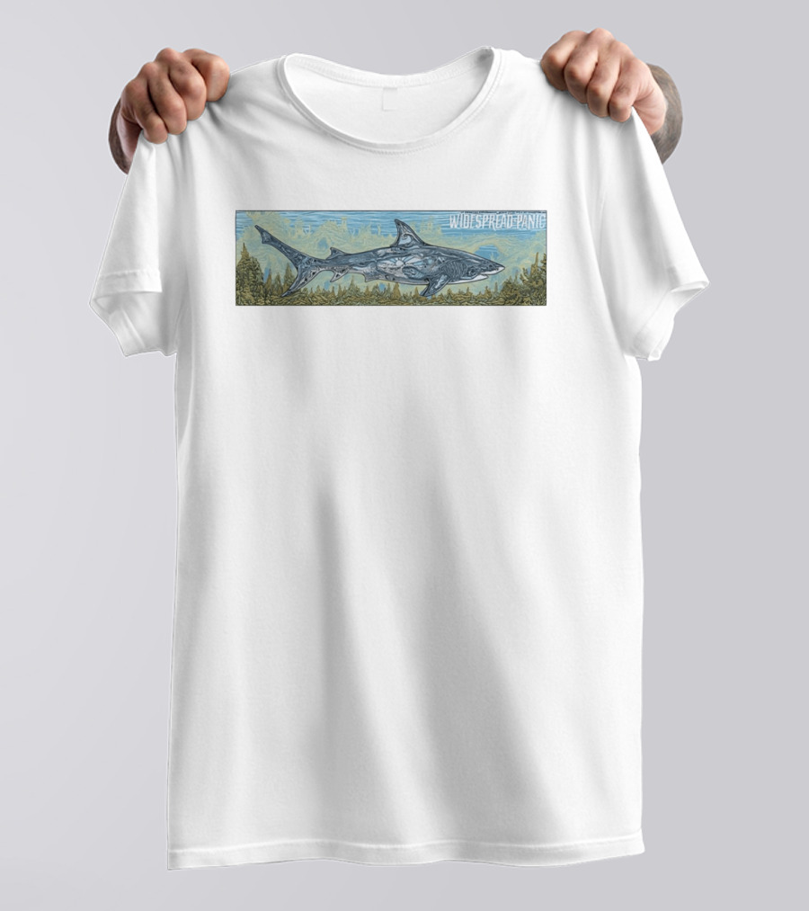 Widespread Panic Shark Art St Augustine Florida Amphitheatre Event 2026 T-Shirt