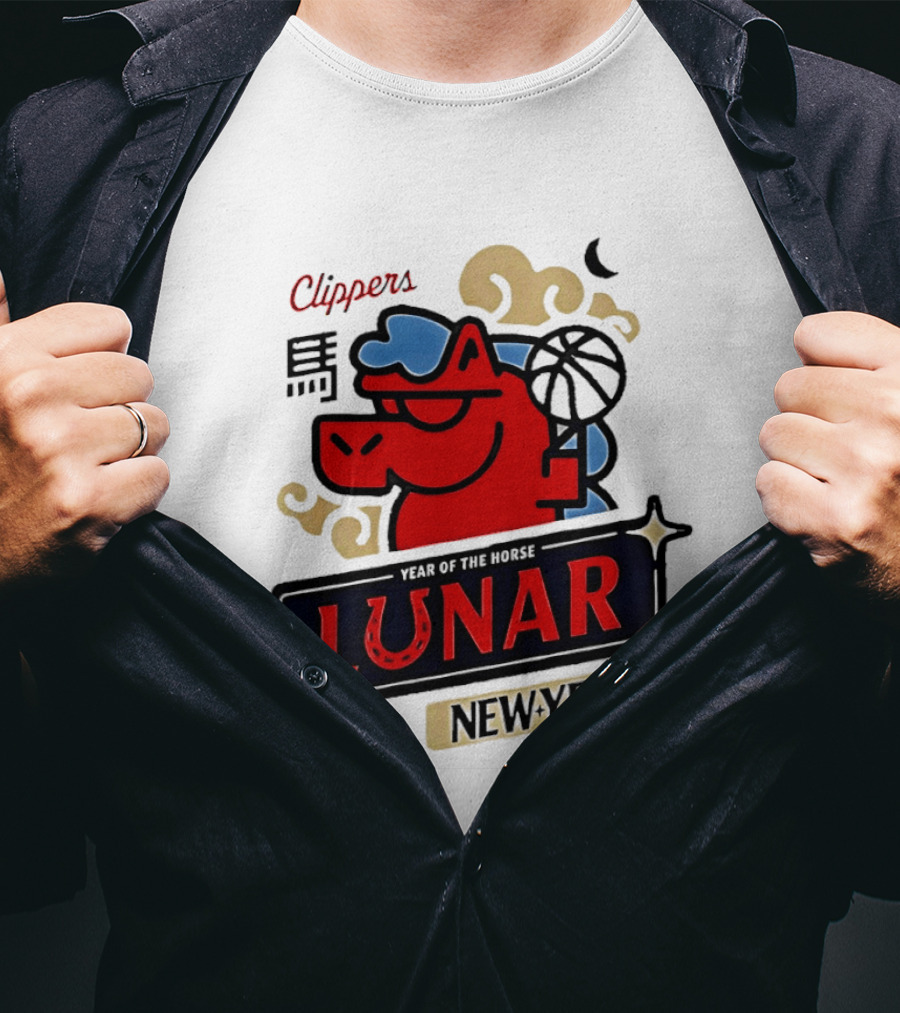 Clippers Lunar New Year 2026 Year Of The Horse NBA T-Shirt