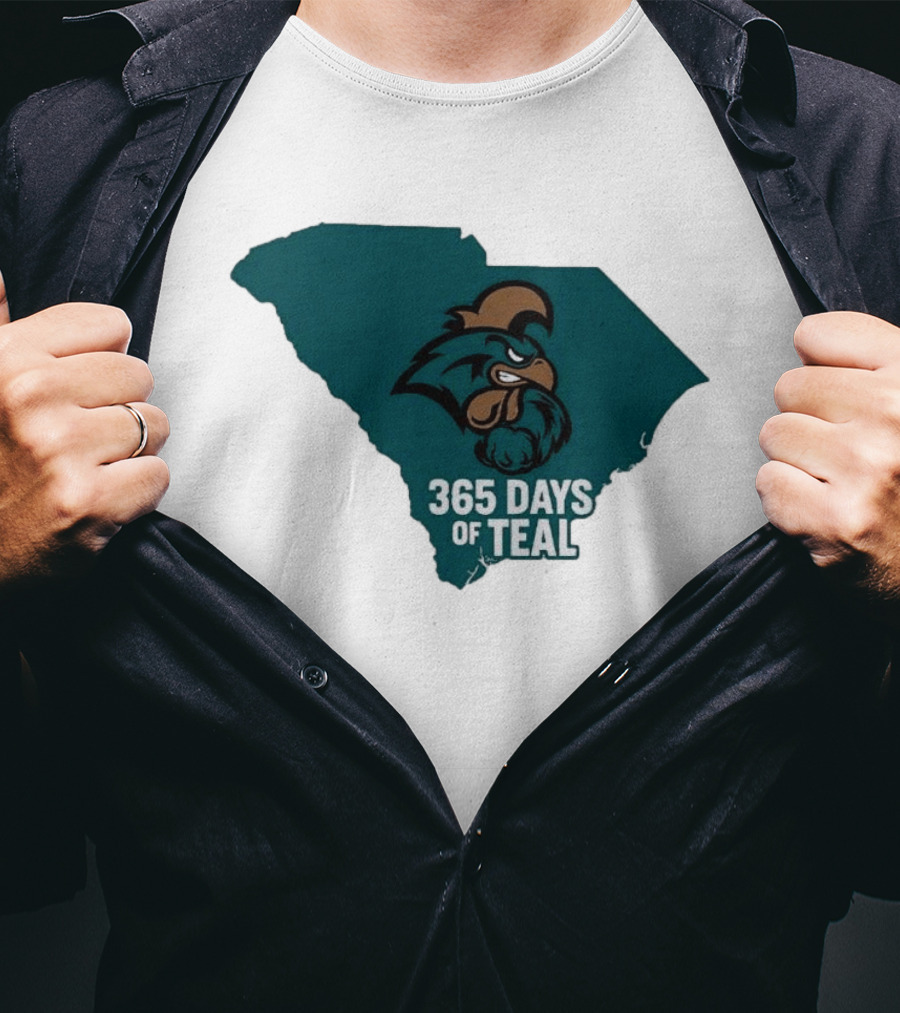 Coastal Carolina 365 Days Of Teal South Carolina Chanticleers T-Shirt