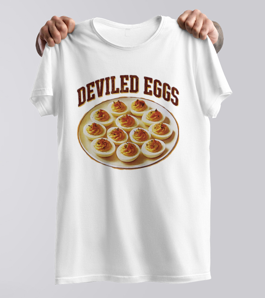 Deviled Eggs Plate Vintage Snack Classic Retro Style 2025 T-Shirt