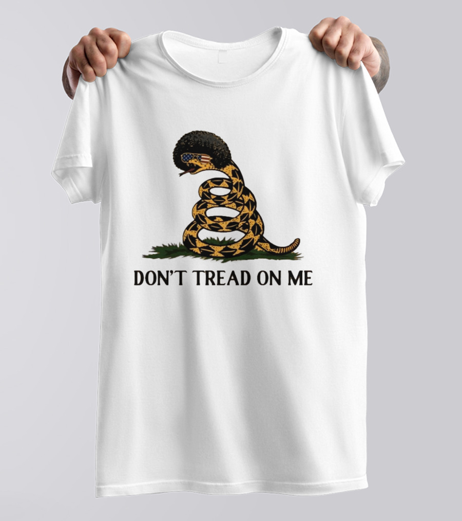 Don't Tread On Me American Flag Afro Snake T-Shirt