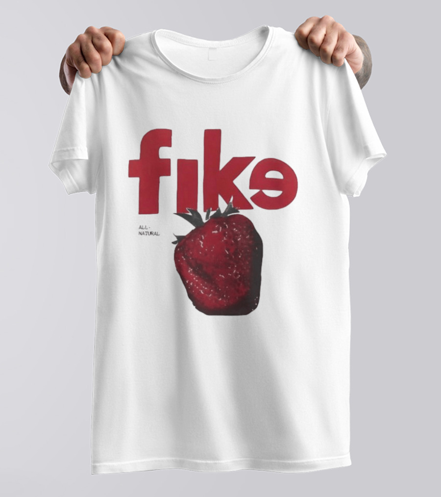 Fike All Natural Strawberry Red Bold Fresh Fruit T-Shirt