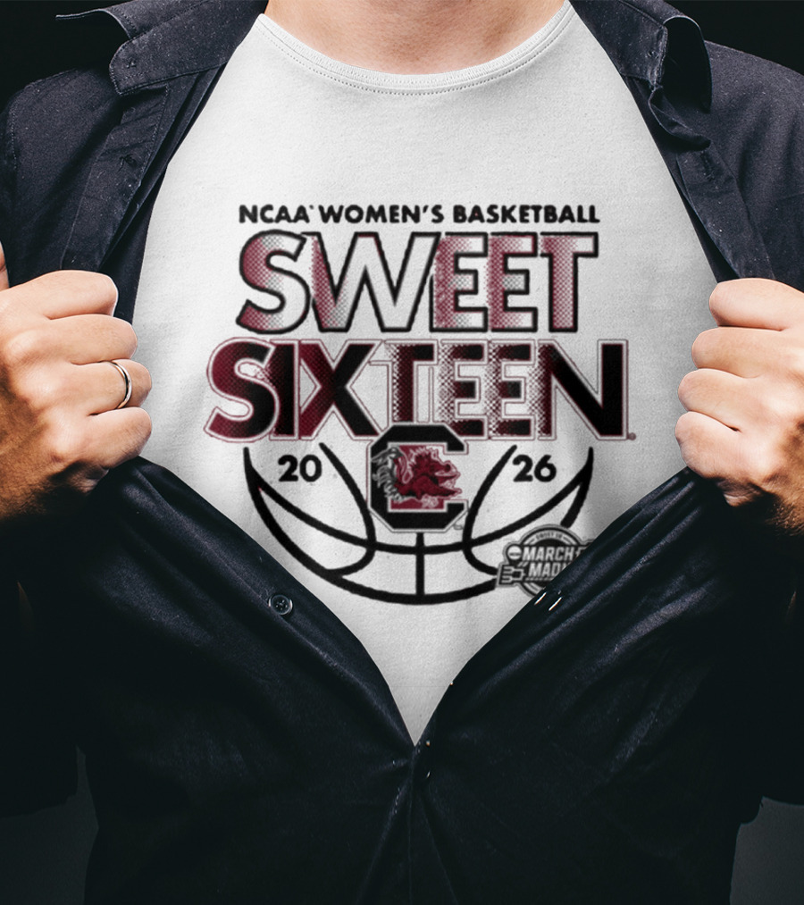 NCAA Women's Basketball South Carolina Sweet Sixteen 2026 T-Shirt