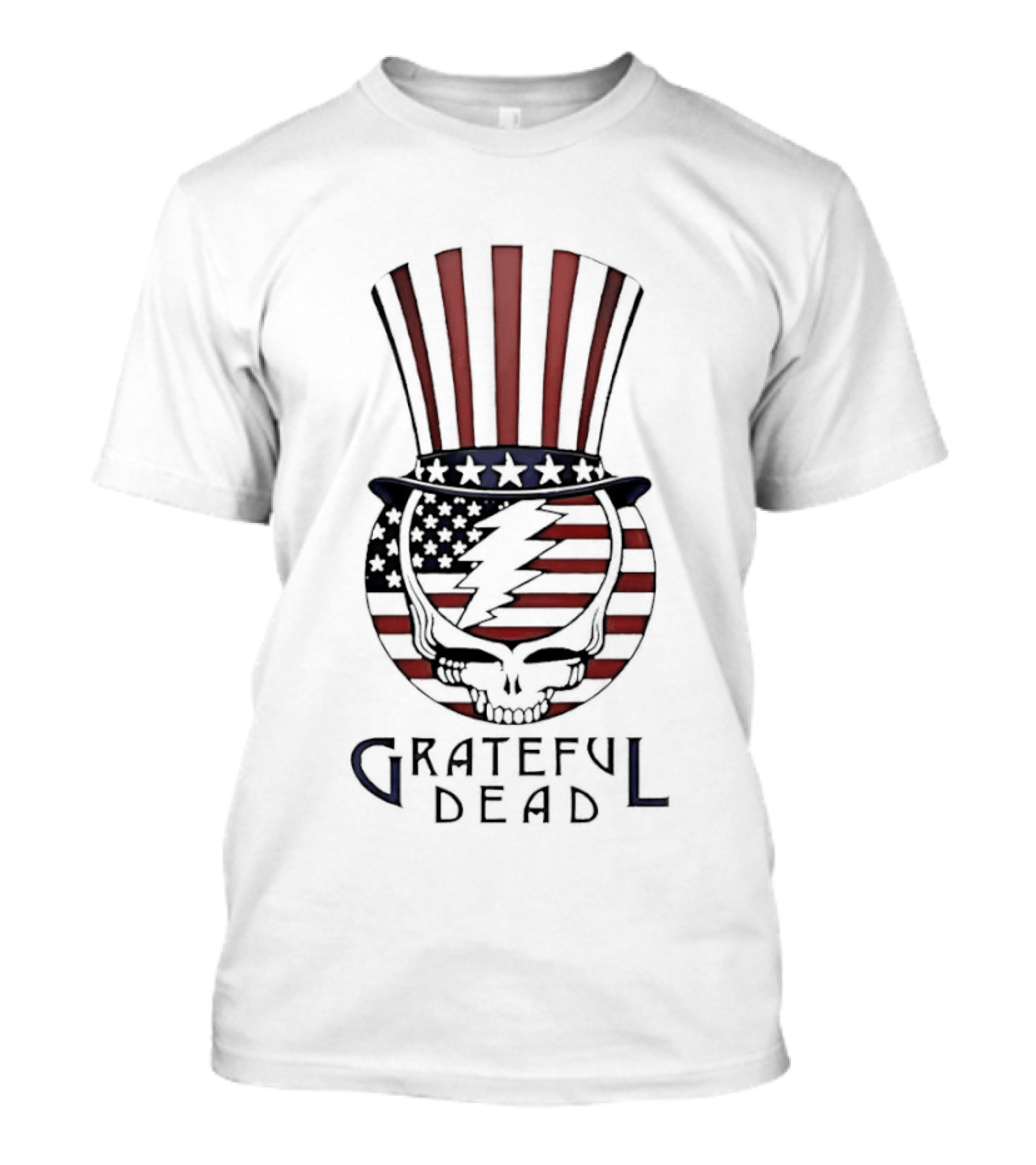 Grateful Dead USA Skull Uncle Sam Stars Stripes Flag 250th Anniversary T-Shirt