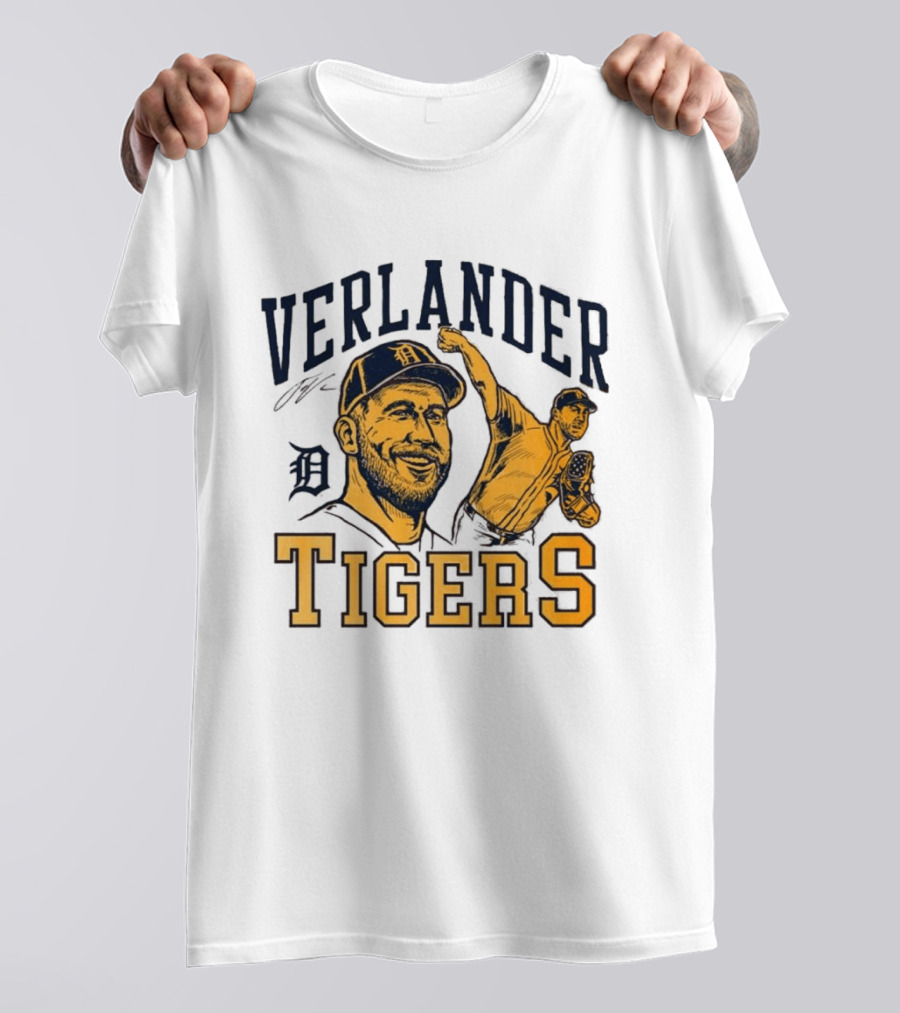 Verlander Detroit Tigers Baseball Pitcher T-Shirt