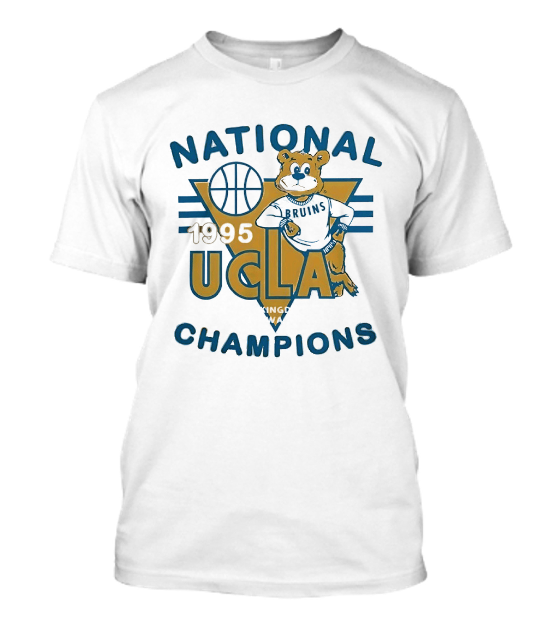 UCLA Bruins 1995 National Champions Basketball Bear T-Shirt