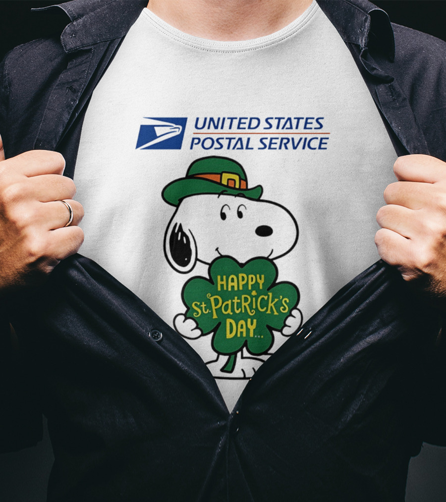 United States Postal Service Snoopy Happy St. Patrick's Day 2026 T-Shirt