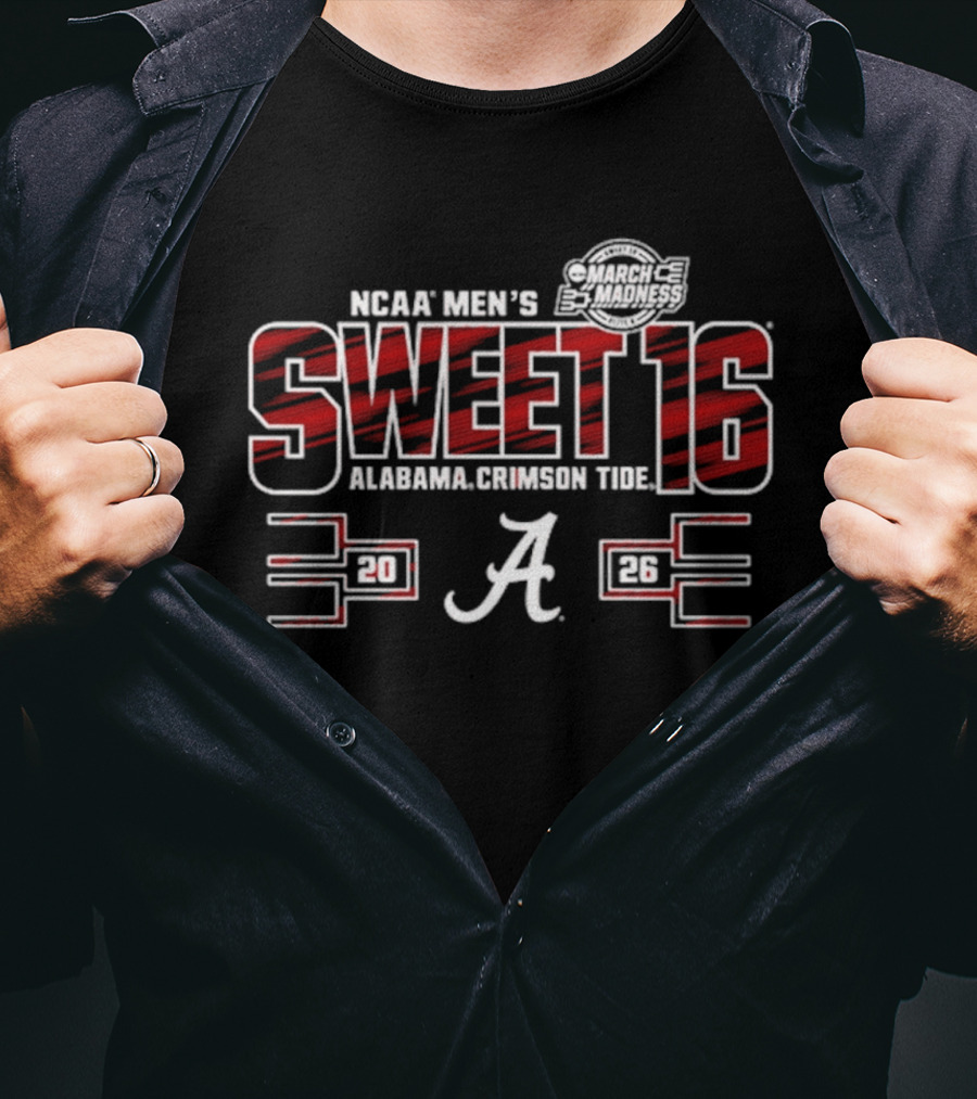 NCAA Men's Alabama Crimson Tide Sweet 16 2023 T-Shirt