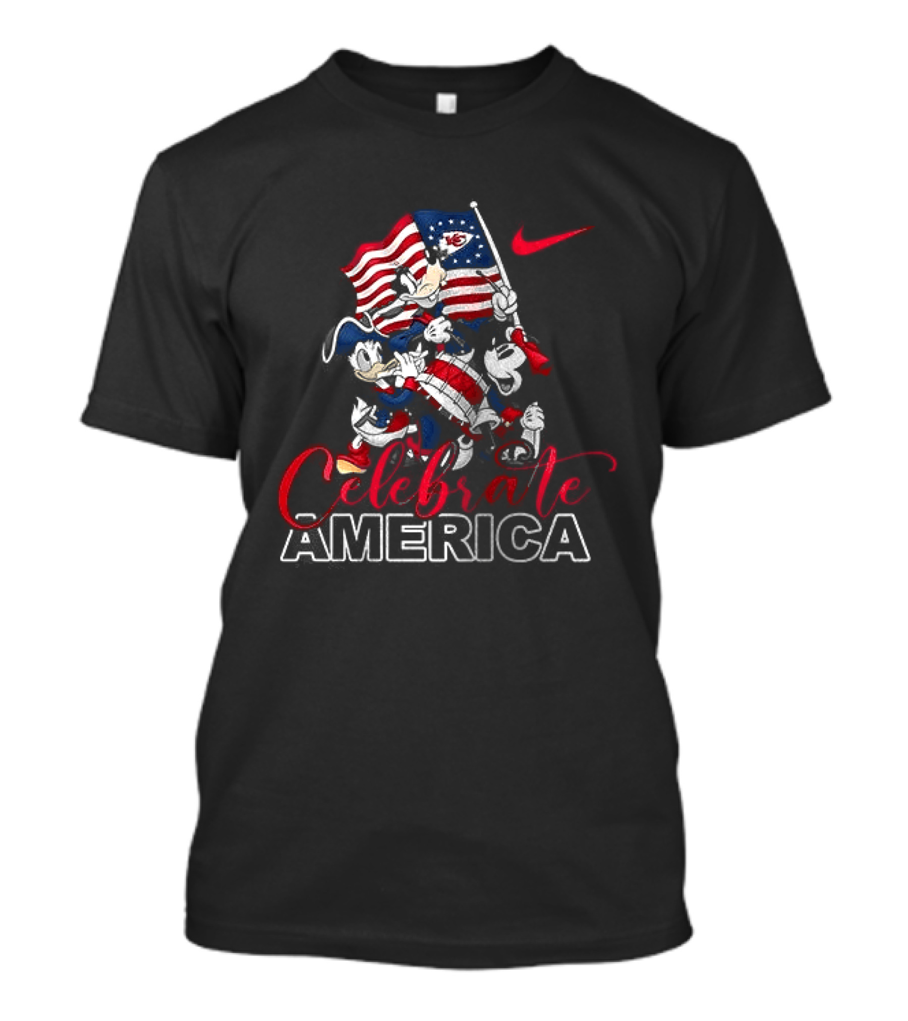 Kansas City Chiefs Mickey Mouse Celebrate America 250th Anniversary Nike T-Shirt