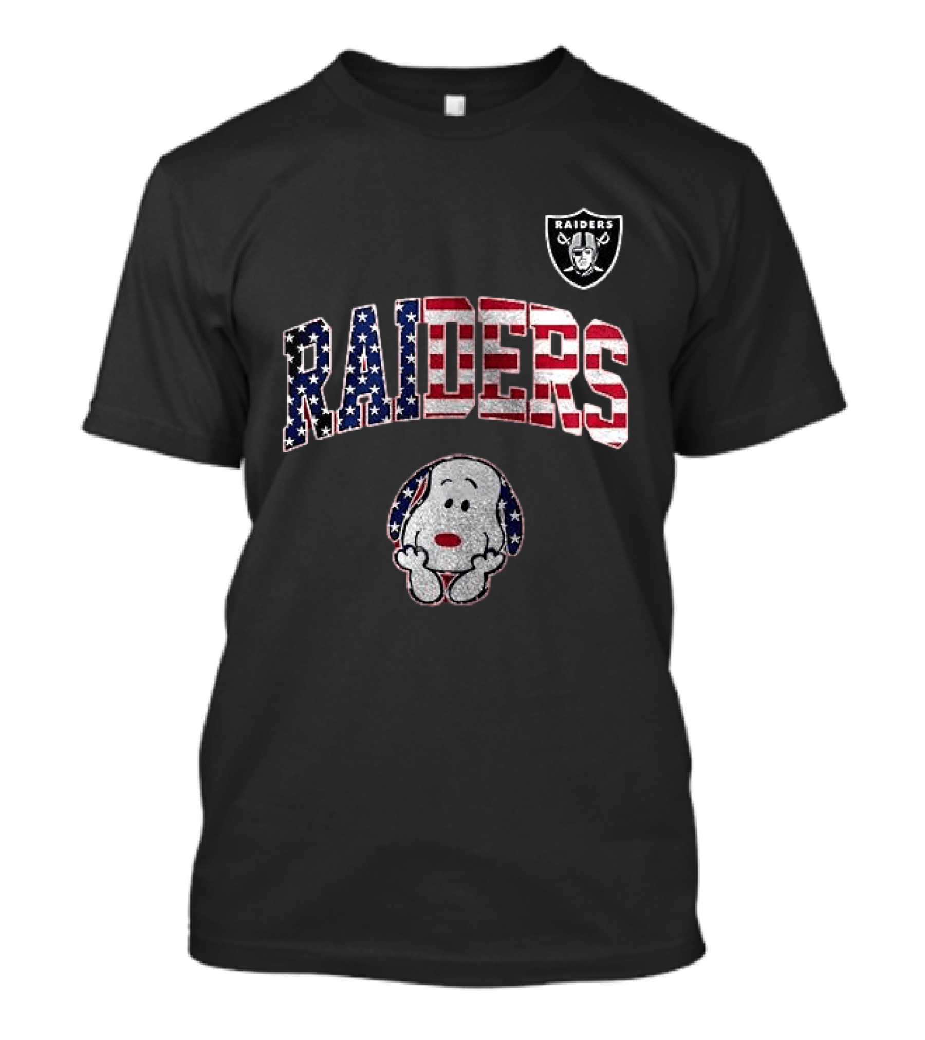 Las Vegas Raiders Peanuts Snoopy USA America 250th Anniversary T-Shirt