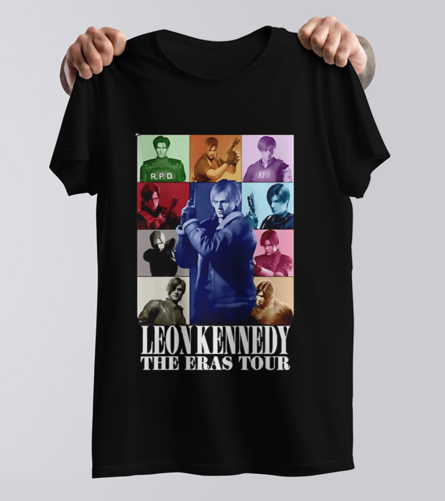Leon Kennedy RPD Resident Evil Character Montage T-Shirt