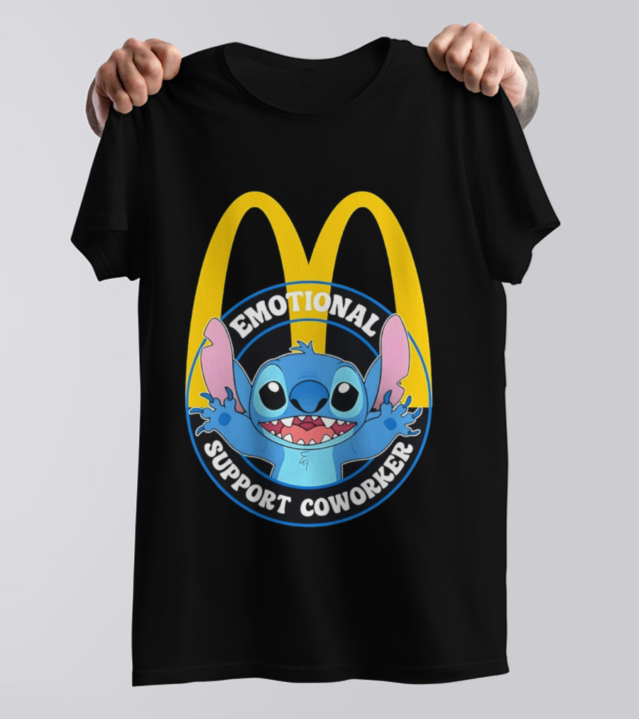 McDonald's Emotional Support Coworker Stitch T-Shirt