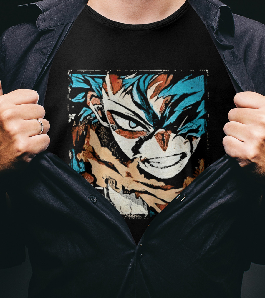 My Hero Academia Trippy Deku Blue And Red Abstract T-Shirt