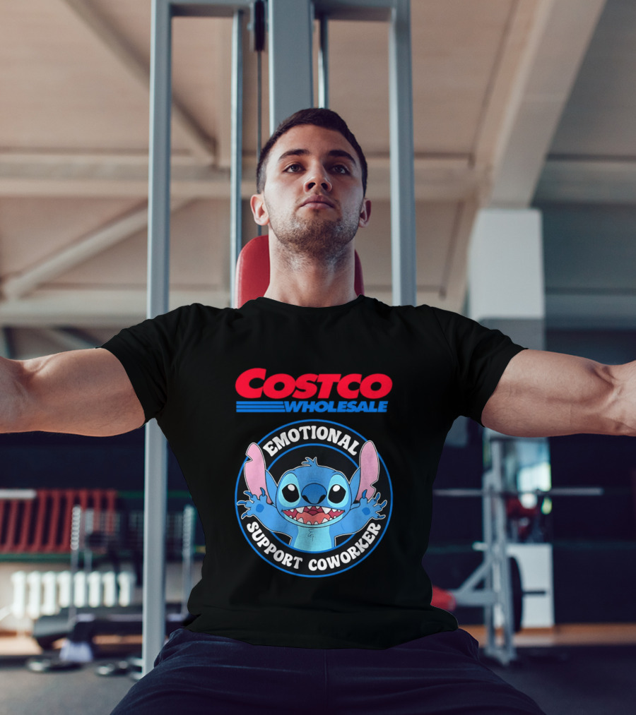 Costco Wholesale Emotional Support Coworker Stitch T-Shirt