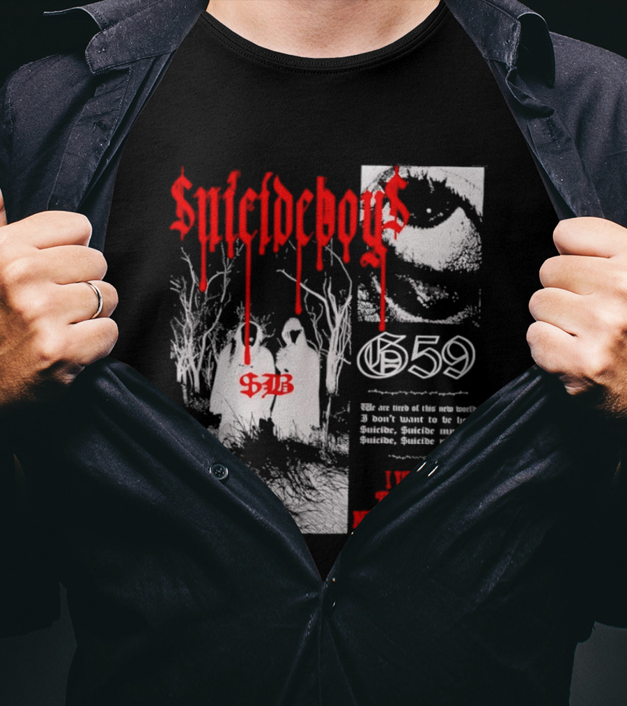 Suicideboys 659 I Want To Die In New Orleans 9AB Text Trees T-Shirt