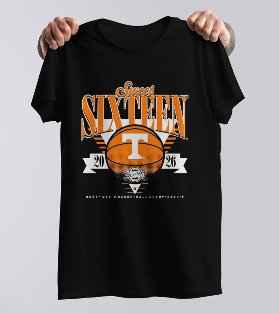 Sweet Sixteen Tennessee Volunteers MBB 2026 Basketball Celebration T-Shirt