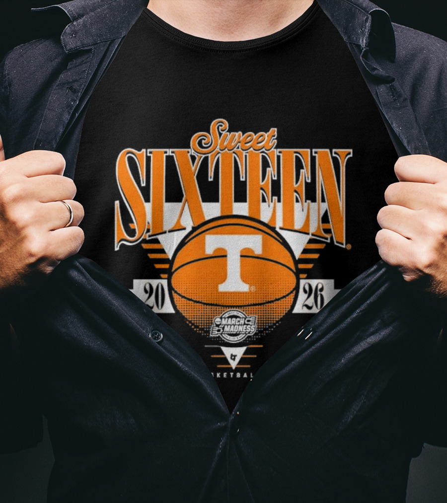 Sweet Sixteen Tennessee Volunteers MBB 2026 Basketball Celebration T-Shirt